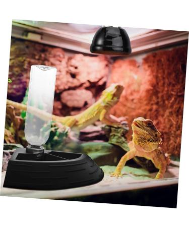 BUGUUYO Turtle Drinker Lizard Water Bowls Automatic Lizard Waterer Pet Food Feeder Reptile Reptisoil Plastic 17X17X3.5CM Black - Buy Online on GoSupps.com