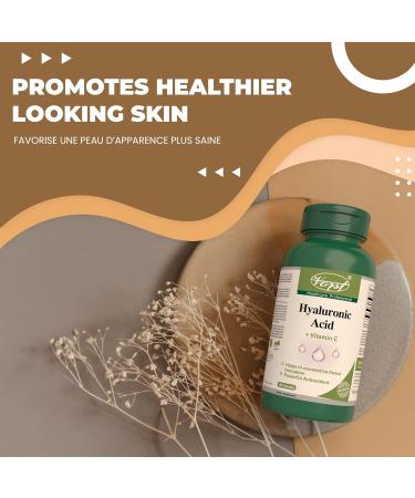 Hyaluronic Acid 75mg with Vitamin C 60 Capsules Supplement for Skin and Joints Alternative to Serum | High Molecular Weight | Powder Pills | 1 Bottle 60 count (Pack of 1) - Buy Online on GoSupps.com