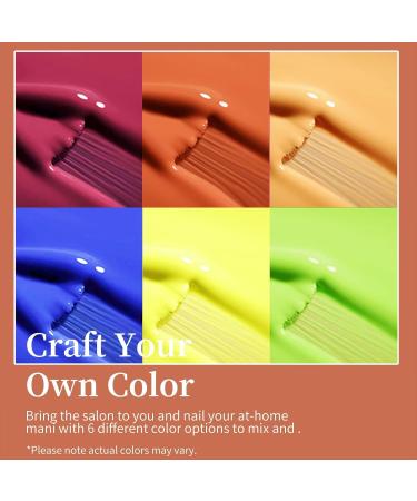 Tonitu 6 Pcs Non-Toxic Eco Nail Polish Kit - Glossy Pastel Colors: Pink Yellow Blue Red Glitter and Nude (42ml) - International Shipping Available! - Buy Online on GoSupps.com