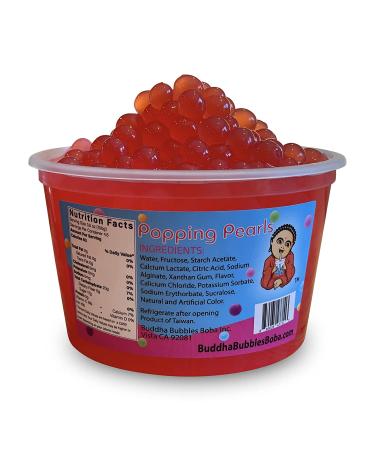 Strawberry Bursting Boba Pearls - Buddha Bubbles Boba Dessert Topping - Buy Online on GoSupps.com