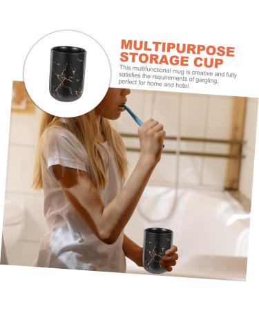 Garneck 5-Piece Multi-Purpose Cup Set - Marble Pattern Makeup & Tooth Brush Holders - Portable Household Storage for Porcelain & Ceramic Cups - Buy Online on GoSupps.com