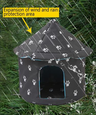 Outdoor Weatherproof Cat House - Perfect Pet Hut for Indoor & Outdoor Use | Easy to Assemble Traditional Yurt Design - Buy Online on GoSupps.com