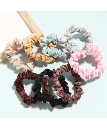 Satin Scrunchies 32 Pcs Hair Ties for Women - Elastic Bands Furling Pompoms - Thick Thin Ponytail Holders - Mixed Color - Buy Online on GoSupps.com