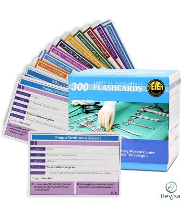Surgical Instrumentation Flashcard for Technologists Exam For Medical Students Operating Room Nurses. Illustrated Instrument Index Cards for General Surgery Ob/Gyn Cardio Orthopedics Vascular 2 - Buy Online on GoSupps.com