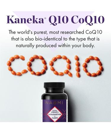 NAOMI Extra Strength Astaxanthin + CoQ10 - High Absorption Antioxidants for Energy Cardiovascular & Immune Support | 30-Day Supply - Buy Online on GoSupps.com