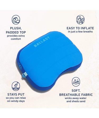Ballast Beach Pillow: Inflatable Camping and Pool Pillow - Ultra Soft, Durable Design for Windy Beaches - Buy Online on GoSupps.com