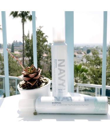 Navy Whirlpool Styling Foam - Argan Oil & Green Tea - Frizz Control Hair Mousse 6oz - Buy Online on GoSupps.com
