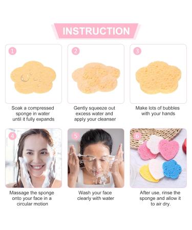 Buy uxcell 30 Count Heart-Shaped Compressed Facial Sponges for Daily Skincare | Multi-Color Cleaning Pads for Home Kitchen & Travel - International Shipping Available - Buy Online on GoSupps.com