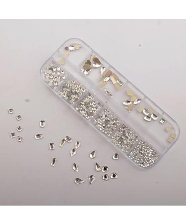 Eseres Multi Shapes Clear Nail Art Rhinestones - Silver Diamonds & Glass Stones for Crafts - Buy Online on GoSupps.com