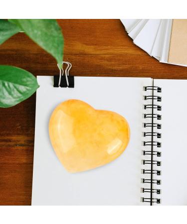 Artistone Citrine Crystal Heart Shape Worry Stone Hand Carved Pocket Gem Heart Stone Chakra Reiki Balancing for Yoga Collection Mental Healing Meditation Decor - Buy Online on GoSupps.com