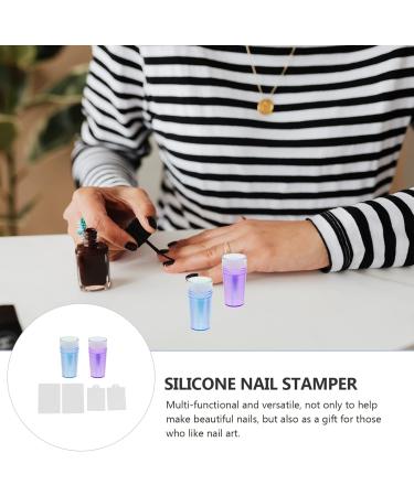 Beavorty 4 Sets Nail Stamp Manicure Stamper Gel for Nails Nail Print Stamper Nail Art Stamp Nail Art Template Kit De Manicura Nail Stencils Manicure Tools Nail Gel Girl Handle - Buy Online on GoSupps.com