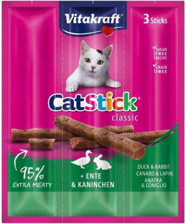 Vitakraft Cat Snacks - Duck & Rabbit Sticks + Salmon MSC | 20x3 pcs - Premium International Shipping - Buy Online on GoSupps.com