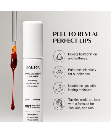 DAERA Kang De Selfe Lip Peel-Off Lip Liner stain & inner tint set Korean Anti-Aging Lip Care Long-Lasting Smudge-Proof Transfer-Proof Hydrating with Peptides & Ceramides - Buy Online on GoSupps.com