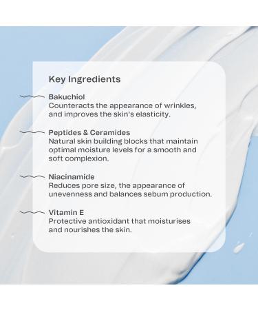 Intense Hydrating Bakuchiol Face Cream 50ml - Anti Aging & Anti Wrinkle Moisturiser - Hyaluronic Acid Vitamin E Q10 & Niacinamide - Vegan Face Cream for Women - Fragrance Free Skincare - Indy Beauty - Buy Online on GoSupps.com