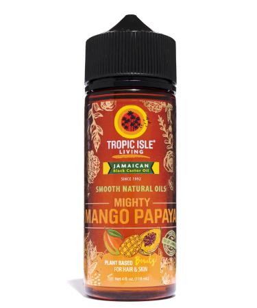 Tropic Isle Living Smooth Natural Oils for Hair Growth & Natural Skin Care | Refreshing Fragrance | Hydrating message oil | Skin care treatment | Hot Oil Treatment 4oz (Mighty Mango Papaya)