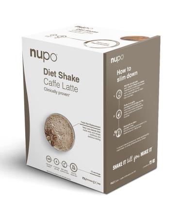 NUPO Diet Shake Caffe Latte Premium diet shakes for weight management I Clinically proved meal replacement shake for weight control I 12 Servings I Very Low-Calorie Diet GMO Free Caffe Latte 384 g (Pack of 1)