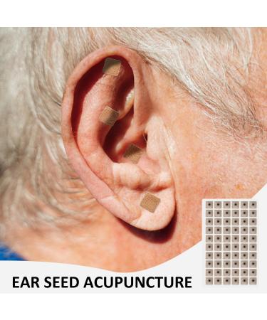 100 Transparent Ear Acupuncture Point Plaster - 600 Ear Beans & Tweezers | Ear Seed Acupuncture for Ear Point Massage - Boost Wellness & Relief - Buy Online on GoSupps.com