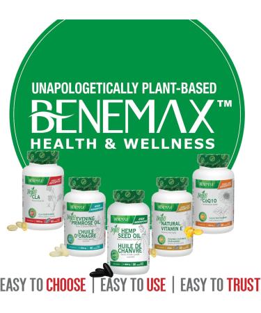Benemax Natural Vitamin E. High Absorption. Powerful Antioxidant For Anti Aging. 100% Plant Based & Vegan - Outer Softgel Made of Tapioca vs Other Brands that Use Carrageenan or Gelatin. 60 day supply - Buy Online on GoSupps.com