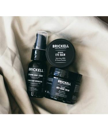 Brickell Men's Advanced Anti-Aging Routine | Night Cream, Vitamin C Serum & Eye Cream Set | Natural & Organic Skincare - Buy Online on GoSupps.com