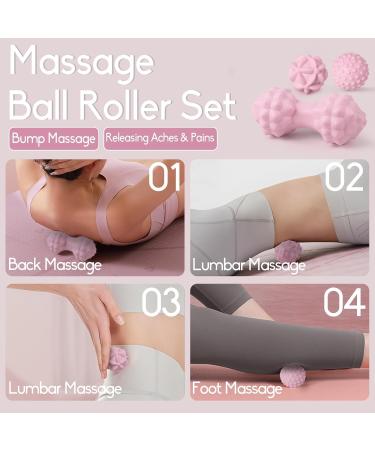 Buy Megavow 3 Massage Ball Set - Fascia & Trigger Point Massage Balls for Back Feet Hands & Neck - Pink International Shipping Available - Buy Online on GoSupps.com