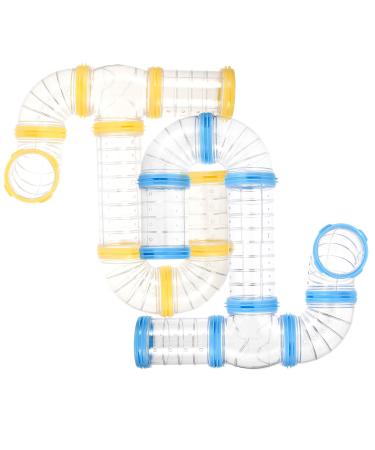 POPETPOP Hamster Tubes and Tunnels Kit : 2 Sets DIY Hamster Tunnel Transparent Hamster Cage Tubes Hamster Cage Accessories DIY Creative Connection Tunnel for Hamster Small Animals