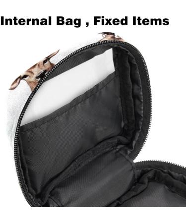 Menstruation Upholstered Bag for Women & Girls - Zippered Collectible for Tampons - Merry Christmas Santa Claus Design - 4.7x6.6x6.6 in - Buy Online on GoSupps.com