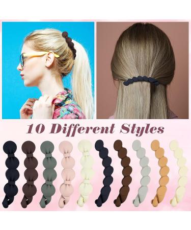 10 Pcs Matte Banana Hair Clips for Women - Strong Hold Ponytail Bun Holder and French Barrettes Styling Accessories - Buy Online on GoSupps.com