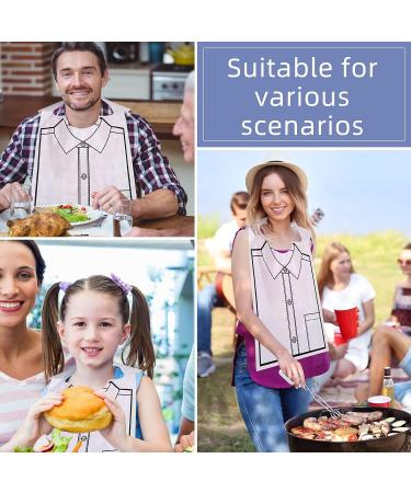 100pcs Adult Disposable Plastic Bibs 14x23.4 Waterproof & Oil-proof - Stain & Liquid Repellent Clothing Protectors for Men and Women - Home Care Essential - Buy Online on GoSupps.com
