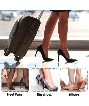 Sibba Heel Grips Shoes Pads - 2 Pairs | Self-Adhesive Foot Cushions for Women/Men | Thick Inserts for Large Shoes | Anti-Blister Liners | Black - Buy Online on GoSupps.com