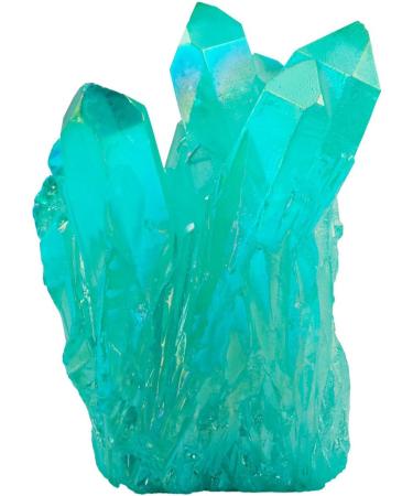 Shop Nupuyai Titanium Coated Light Blue Bergkristall Druse Crystal Cluster - Irregular Quartz Geode Gemstone for Reiki & Feng Shui Decoration - Buy Online on GoSupps.com