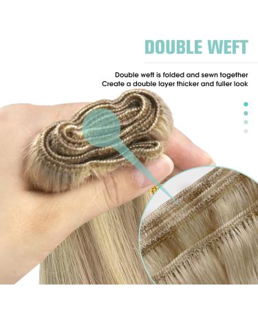 Youngsee Real Hair Tress - 45cm Blonde Weaving Extensions | Remy #16/22 | Quality Double Weft Hair Wefts for Effortless Styling - Buy Online on GoSupps.com