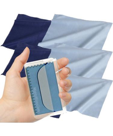 MightyMicroCloth 10x10 Lens Cleaning Cloths 6 Pack Large - Royal Blue/Light Blue - Lint-Free Microfiber for Glasses, Phones, Screens, Electronics - Travel Pouch Included - Buy Online on GoSupps.com