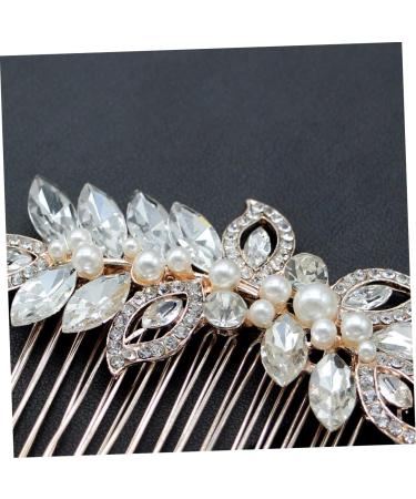 Housoutil Hair Comb for Women Rhinestone Bridal Comb Wedding Hair Accessory Hair Combs for Gold Hair Pin Gold Hair Comb Rhinestone Hair Comb Gold Headpiece Accessories Bride Rose - Buy Online on GoSupps.com