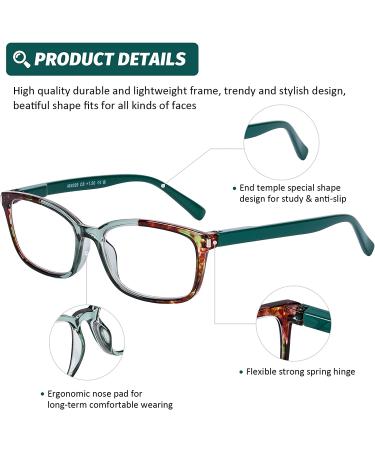 DOOViC Blue Light Blocking Reading Glasses for Women | Stylish Design | 1.5 Strength | 4 Colors - s2 - Buy Online on GoSupps.com