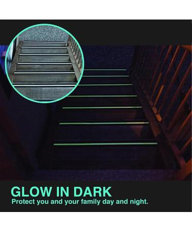 Hazard Tape Anti Slip Tape Anti Slip Traction Tape with Glow in Dark Green Stripe Friction Abrasive Adhesive for Stair Tread Step Indoor Outdoor(5cm X 2m) - Buy Online on GoSupps.com