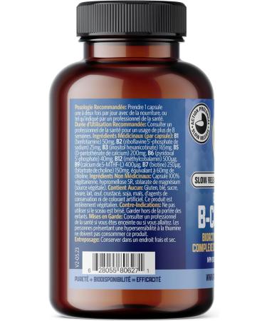 Pure Lab Vitamin | Slow Release Bioactive B Complex | 60 Capsules | Vitamin B-Complex Supplements | Metabolic Support Immune System | Vitamin B Pressure Complex | B Complex Vitamins for Men and Women 60 count (Pack of 1) - Buy Online on GoSupps.com