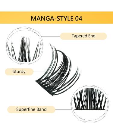Shop Lankiz Manga Cluster Eyelashes - 40PC Individual DIY Eyelash Extensions | Natural Fake Lashes - Buy Online on GoSupps.com