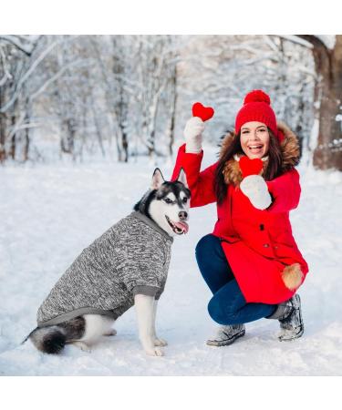 Ranypet 2 Pack Large Dog Sweater - Warm Thick Knitted Winter Clothing for Medium Dogs (3XL) - Purple & Gray - Buy Online on GoSupps.com