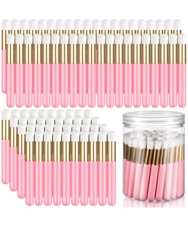 100 Pieces Lash Cleansing Brushes with Container  Eyelash Extension Cleanser Brushes Lash Cleaner Bath Brush Lash Shampoo Brushes for Eyelash Extensions Prolong Lash Cleanser Supplies  Pink