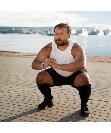 Zfsock Compression Stockings for Thick Calves | 20-30mmHg Medical Support Socks for Men & Women | Travel & Sport 3XL Black - Buy Online on GoSupps.com
