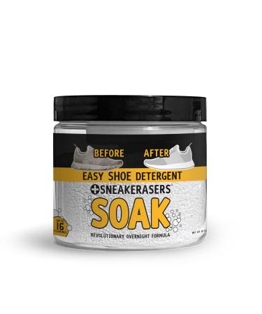 SneakERASERS Overnight Soak, Shoe and Sneaker Cleaner, Easy Detergent for Sneakers athletic shoes, and more. No fuss! - Buy Online on GoSupps.com