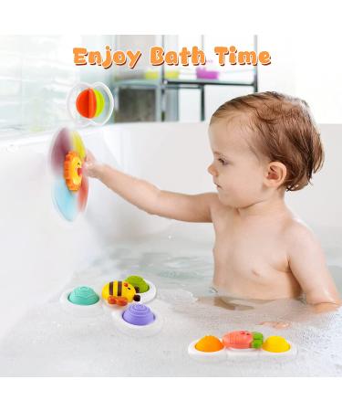 Suction Cup Spinner Toy | Silicone Fidget Board for Stress Relief | Sensory Spinning Toy for Toddlers | Flower Design - Buy Online on GoSupps.com