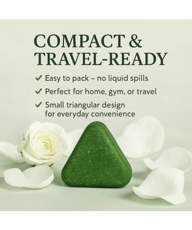  G n rique Nature Seven Green Soap Shampoo Nature Triangle Shampoo Bar Natural Plant-Based Solid Shampoos Bar Gentle Cleansing Nourishing Care For Looking Hair Strengthens Hair (2PC) - Buy Online on GoSupps.com