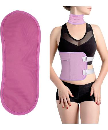 Adjustable Purple Neck Wrap & Castor Oil Compress for Thyroid Detox - Waterproof Reusable & Less Dirt - Buy Online on GoSupps.com