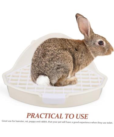 HANABASS Pets Small Animals Toilet Indoor pet Potty abs White cat Toilet 25.00X19.00X10.00CM White - Buy Online on GoSupps.com