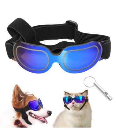 Svitzoot dog glasses dogs sunglasses for dogs UV protection cool dog glasses adjustable windproof dog glasses with 1 pipe dog glasses for small dogs black