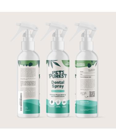 Pets Purest Breath Freshener & Dental Teeth Cleaning Spray - 100% Natural Mouthwash for Dogs & Cats - 250ml - Buy Online on GoSupps.com