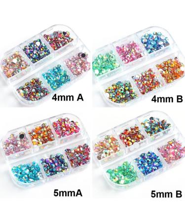 DIY Nail Diamond Stones Jewelry Decoration Manicure Nail Crystal Rhinestones Shinning Rainbow Jelly(5mm A) - Buy Online on GoSupps.com