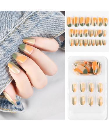 dijiusidy False Nail Fashionable Various Shapes Fingernail Full Coverage Strong Viscosity Adjustable Paster for Manicure Art 4 F741 4 1 count (Pack of 1) - Buy Online on GoSupps.com