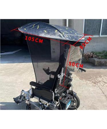 Electric Wheelchair Parasol Adjustable Wheelchair Sun Shade Rain Cover Ventilation Is Not Stuffy 7 In 1 Glue Coating for Most No Handle Wheelchairs - Buy Online on GoSupps.com